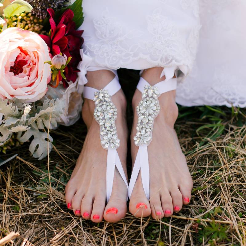 Kristall Barfuß Sandalen Boho Strand Hochzeit Fuß Schmuck Kristall Barfuß Sandalen Boho Strand Hochzeit Fuß Schmuck von mccBride