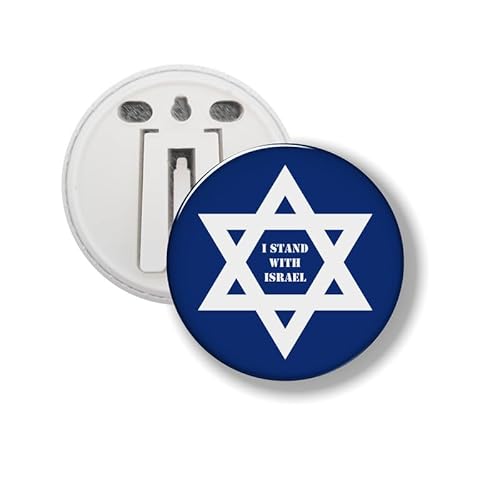 Knopf mit Clip - I Stand With Israel von mcliving