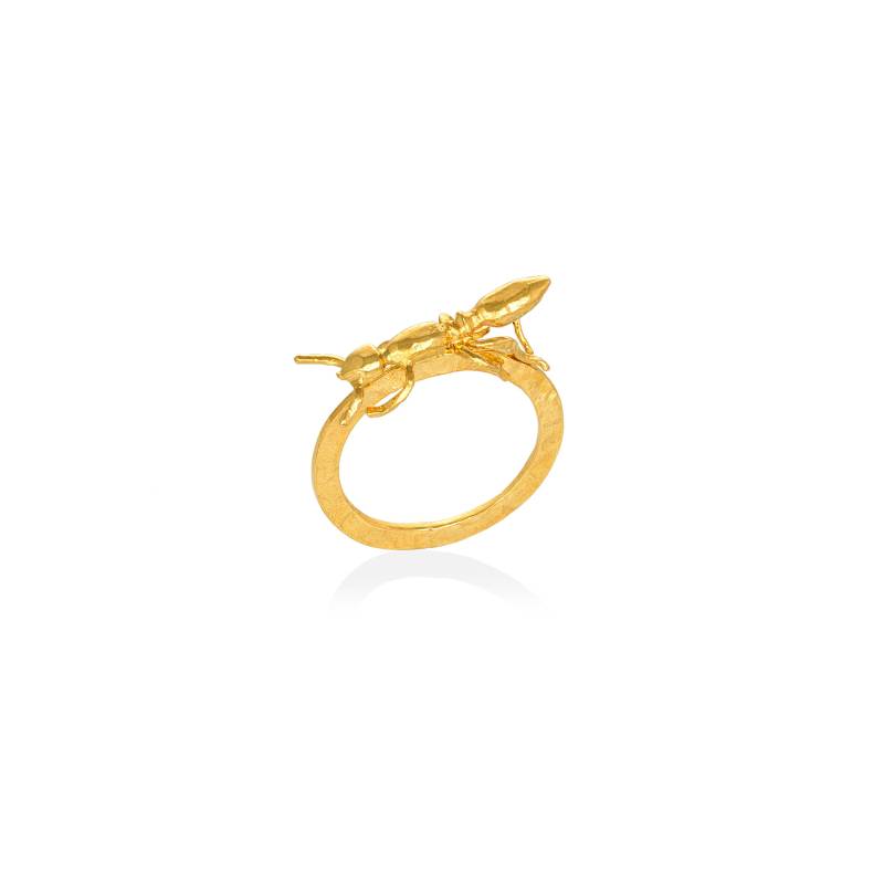 Silberfarbener Ameisenring von mcsjewellery