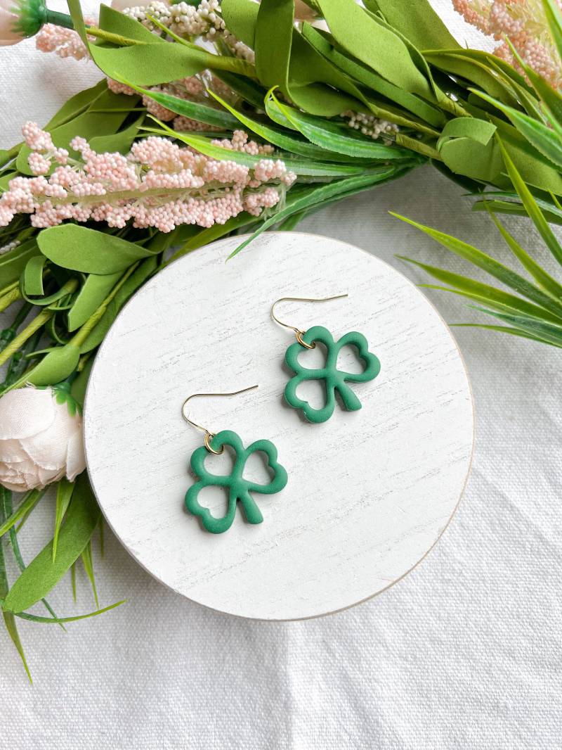 st. Patrick's Day Kleeblatt Ohrringe Aus Polymer Clay st. Patrick's Day Kleeblatt Ohrringe Aus Polymer Clay von mddesignsbylaura