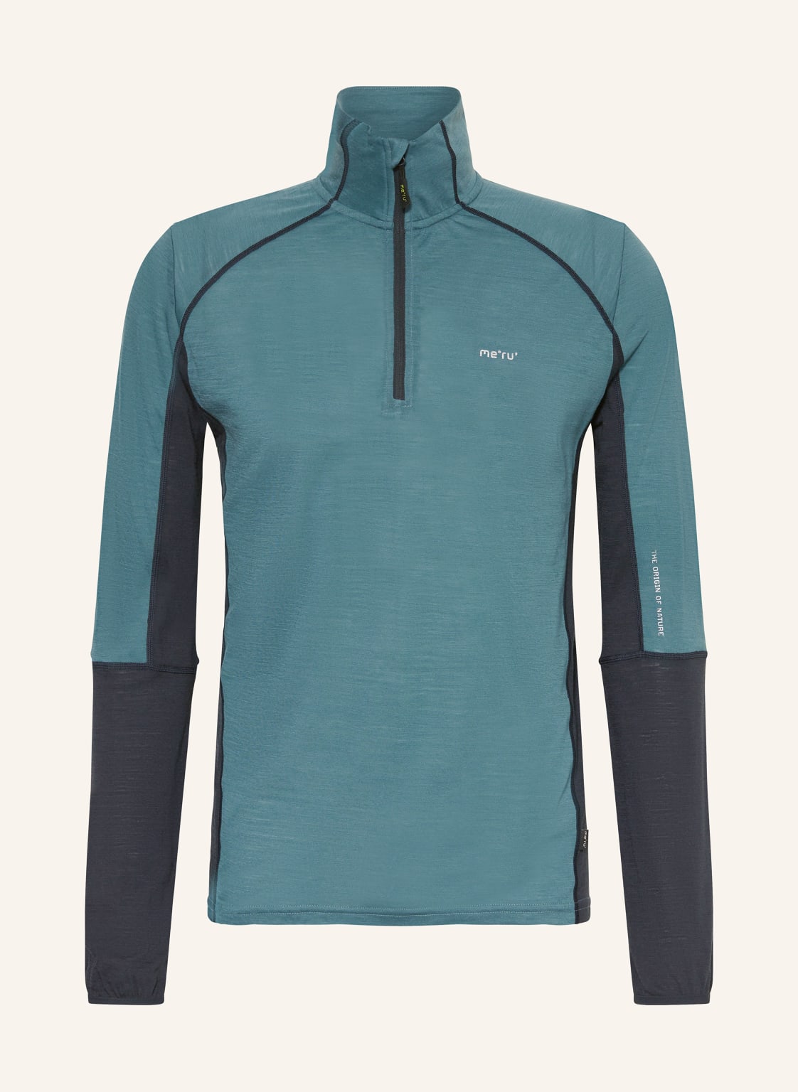 Me°Ru' Midlayer Slagelse Mit Merinowolle gruen von me°ru'