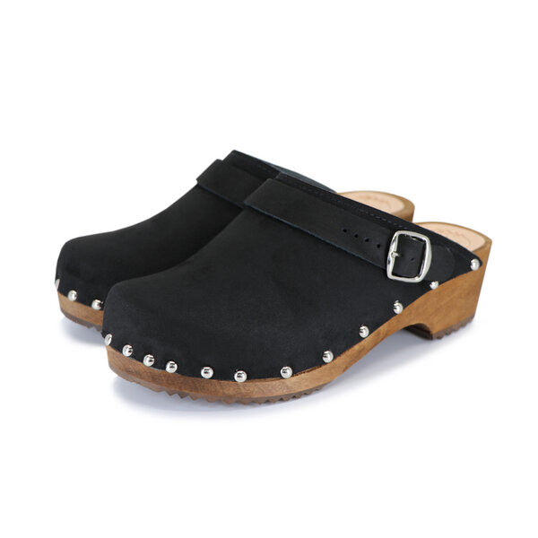 LYCKA - Nieten schwedische Holz Clogs von me&myClogs - low heel von me&myClogs