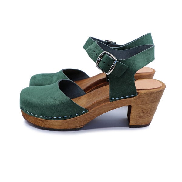 MAJKEN - schwedische Holz Clogs Sandale von me&myclogs - high mid heel von me&myClogs