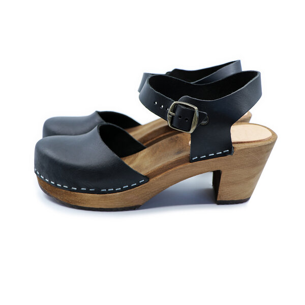 MAJKEN - schwedische Holz Clogs Sandale von me&myclogs - high mid heel von me&myClogs