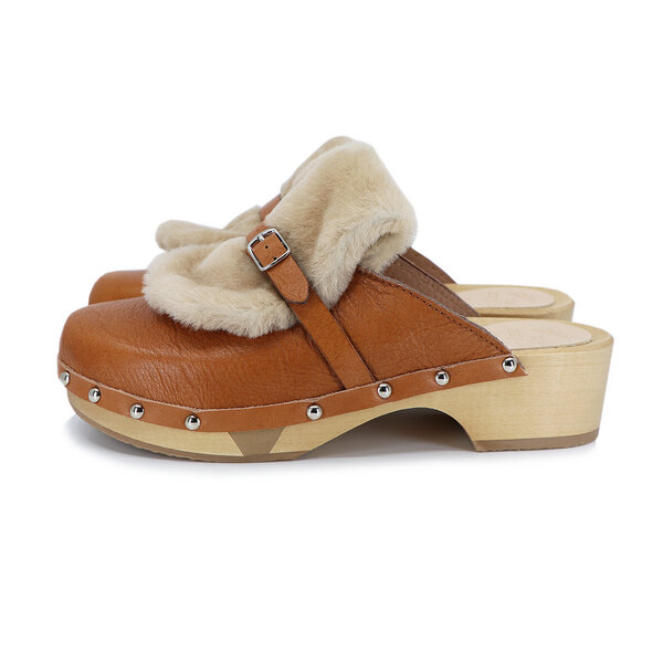 Montagna - flexible Sohle mit kuscheligem Fell - Premium Holz Clogs von me&myClogs - low heel von me&myClogs