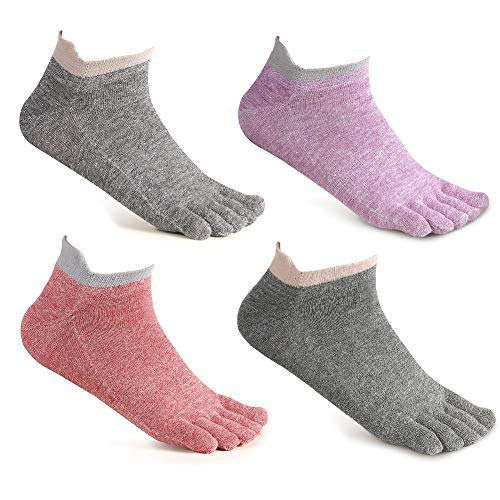 meaiguo Zehensocken No Show Baumwolle Low Cut Five Finger Socken Athletic for Women von meaiguo