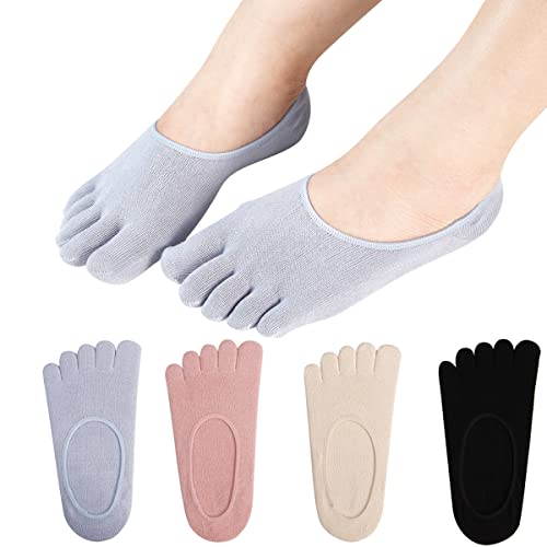 meaiguo Zehensocken No Show Baumwolle Low Cut Fünf Finger Socken Athletic für Frauen von meaiguo