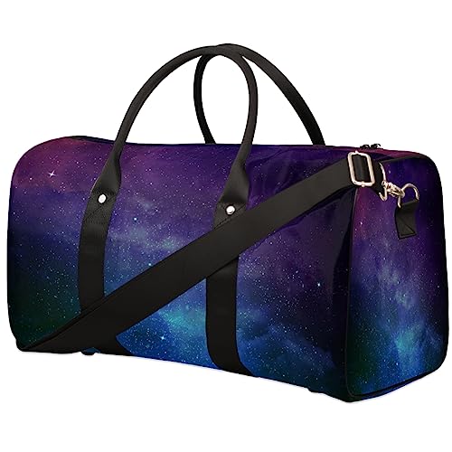 Galaxy Reise Duffel Bag Faltbare Sport Tote Gym Bag Weekender Bag Workout Tasche Über Nacht Schultertasche Handgepäck Griff Tasche für Frauen Herren, metallisch von meathur