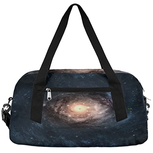 Spiral Galaxy Kinder Overnighter Duffle Bag Mädchen Tanzen Jungen Sport Gym Bag Carry On Travel Weekender Tasche für Schule Praxis Gymnastik Ballett, mehrfarbig, mehrfarbig von meathur