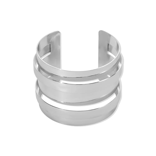 Karma NH10520448 Armreif Damen Silber Legierung modernes Design Metallarmreif modern elegant Geschenkidee Damenschmuck Damenarmreif (Silber) von meberg