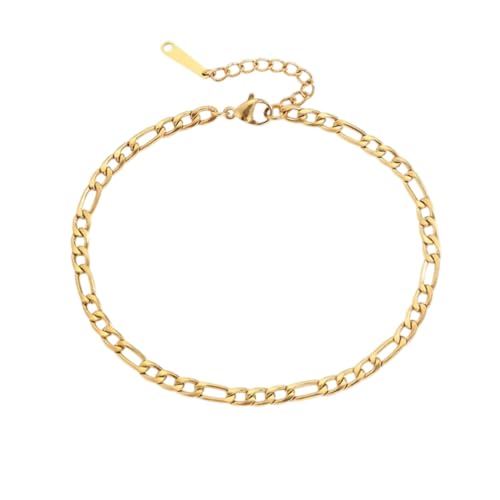 Karma NH10893214 Fußkette Gold Edelstahl 20 cm Fusskettchen modern Fußschmuck Urlaub Strand Abendmode Accessoires Damenfußkette Damenschmuck (Gold) von meberg