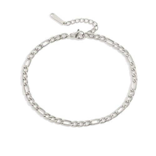 Karma NH10893214 Fußkette Silber Edelstahl 20 cm Fusskettchen modern Fußschmuck Urlaub Strand Abendmode Accessoires Damenfußkette Damenschmuck (Silber) von meberg