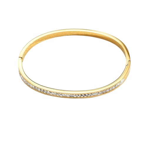 Karma NH10899609 Armreif Damen Gold Edelstahl Kristalle modernes Design Modeschmuck modern elegant Geschenkidee Damenschmuck Damenarmreif von meberg