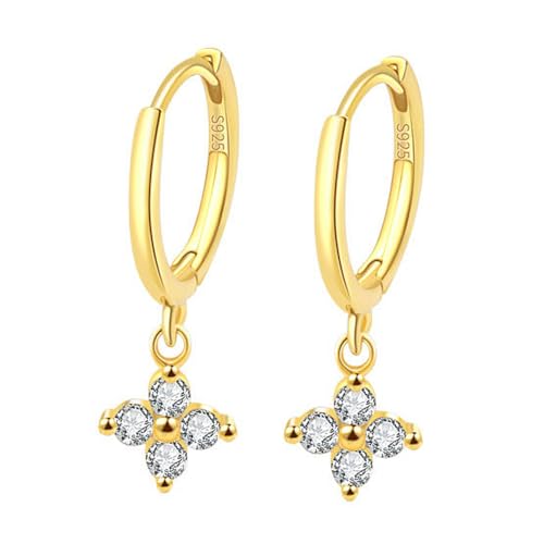 Karma NH11109527 Ohrringe Blume Silber924 vergoldet Kristalle 1,1 cm Durchmesser Damenohrringe Gold Ohrschmuck Kreolen Damenschmuck Damencreolen von meberg