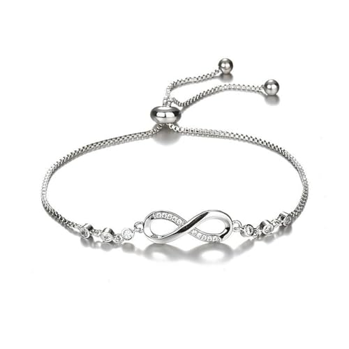 meberg Karma NH10348764 Damen Armband Infinity Silber925 Kristalle elegantes Schmuckstück zeitloses Design Damenarmband Silber verstellbar von meberg
