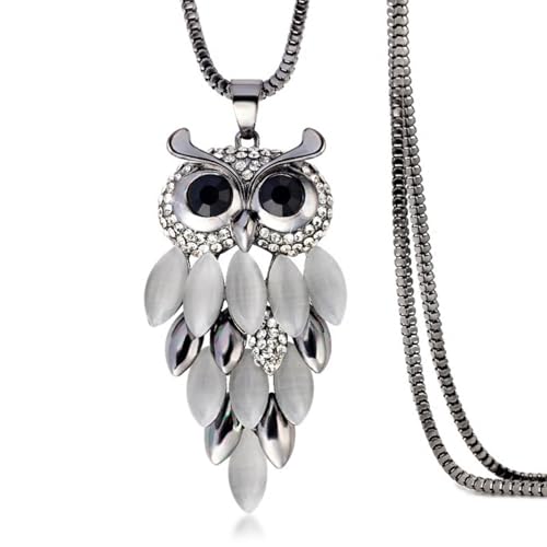 Lange Halskette Damen Eurle Silber 74 cm Pullover-Kette Damenkette Tiere Damenschmuck Silberschmuck von meberg