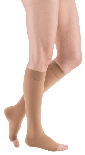 medi Duomed basic Kniestrümpfe ohne Spitze Unisex | Kurz | Kompressionsstrümpfe CCL2 für Damen und Herren | Caramel | Größe I von medi