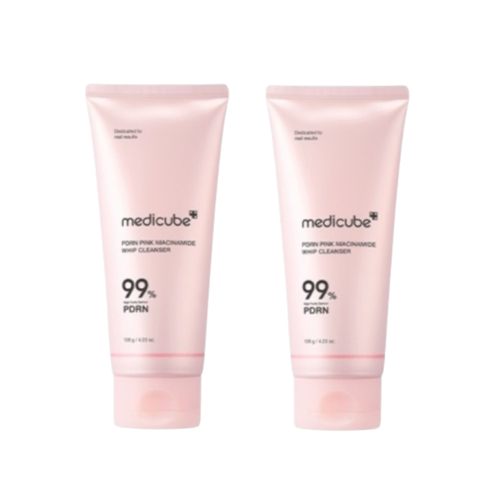 medicube - PDRN Pink Niacinamide Whip Cleanser - 120g (2ea) Set von medicube