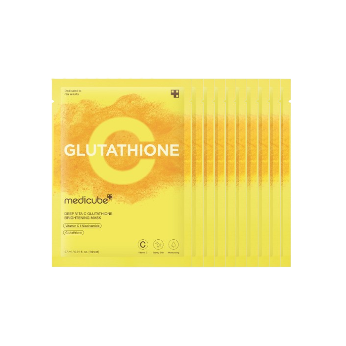 medicube - Deep Vita C Glutathione Brightening Mask - 27ml (10ea) Set von medicube