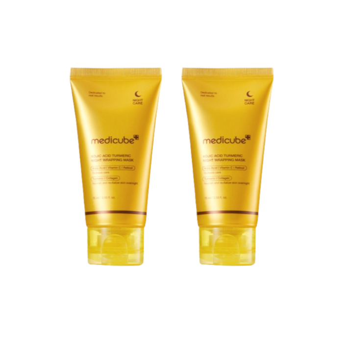 medicube - Kojic Acid Turmeric Night Wrapping Mask - 75ml (2ea) Set von medicube