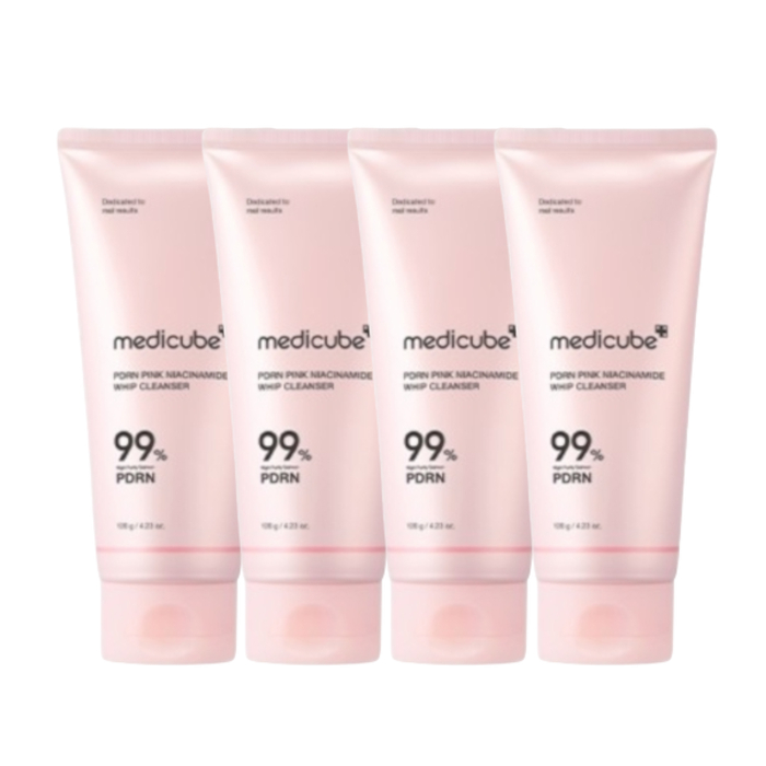 medicube - PDRN Pink Niacinamide Whip Cleanser - 120g (4ea) Set von medicube