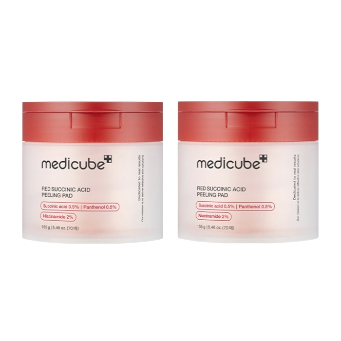 medicube - Red Succinic Acid Peeling Pad - 155g/70pads (2ea) Set von medicube