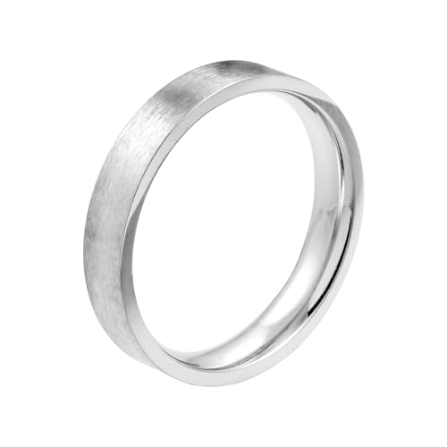 meditoys · Ring aus Edelstahl für Damen · Edelstahl gebürstet · Nickelfrei · zeitlos und elegant · Breite: 3,5 mm von meditoys