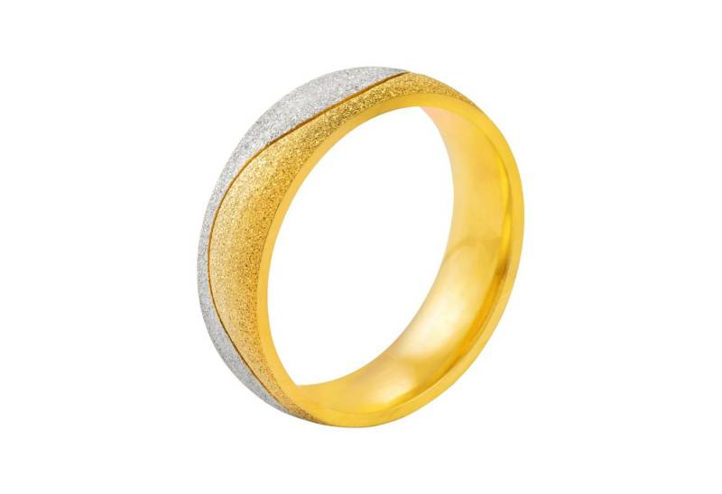 meditoys Fingerring Damen-Edelstahlring · gold/silber-farben · Diamantoptik von meditoys