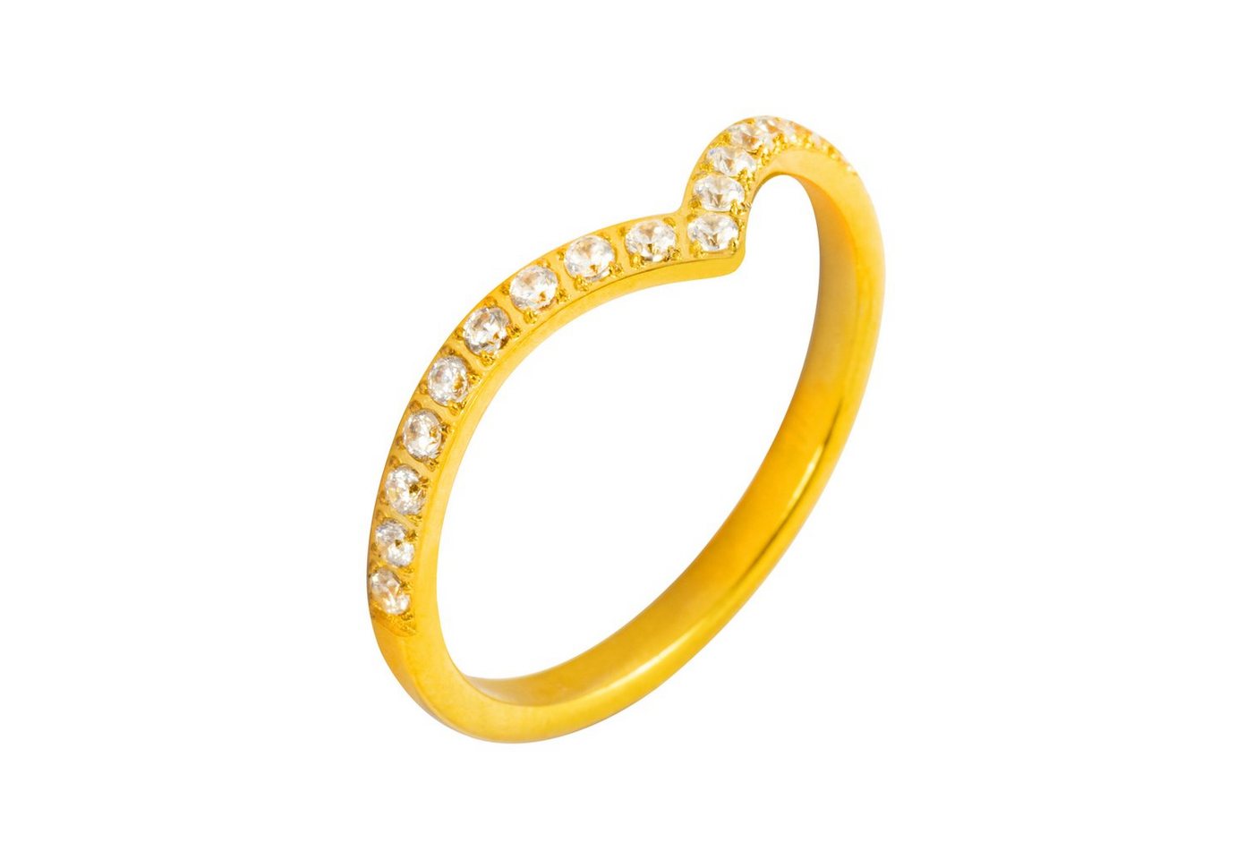 meditoys Fingerring Damen-Edelstahlring · goldfarben · Filigraner, eleganter Ring · 60 von meditoys