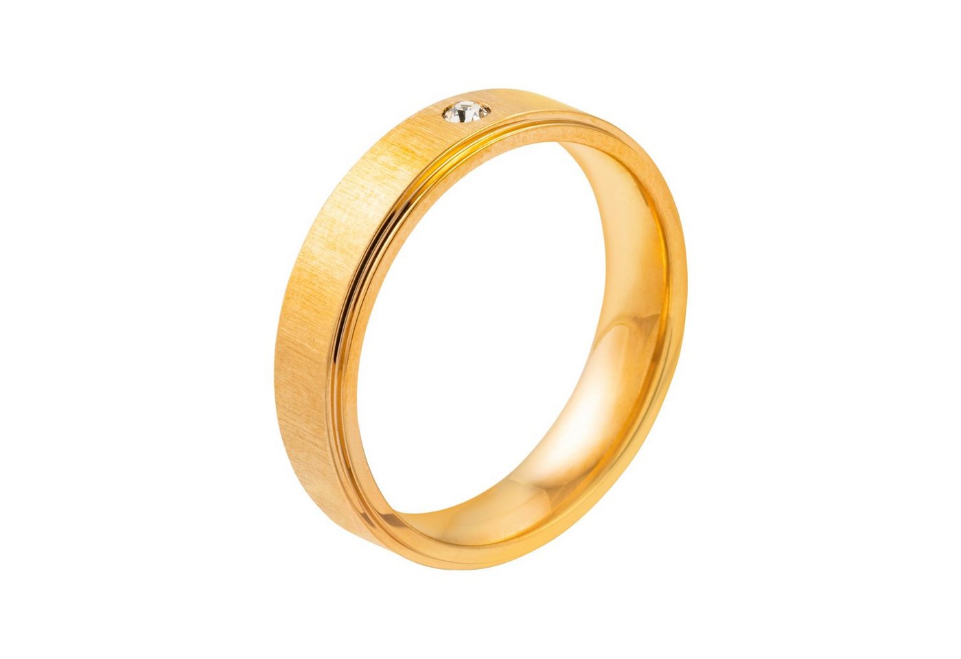 meditoys Fingerring Ring aus Edelstahl für Damen · Edelstahlring in rosegold mit eismattie von meditoys