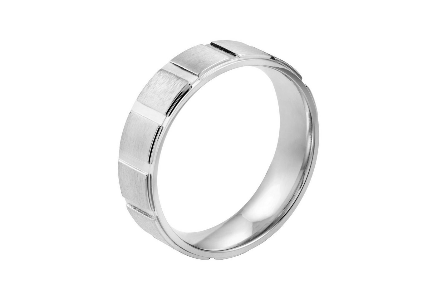 meditoys Fingerring Ring aus Edelstahl für Herren · Edelstahl gebürstet · Breite: 9,0 mm von meditoys