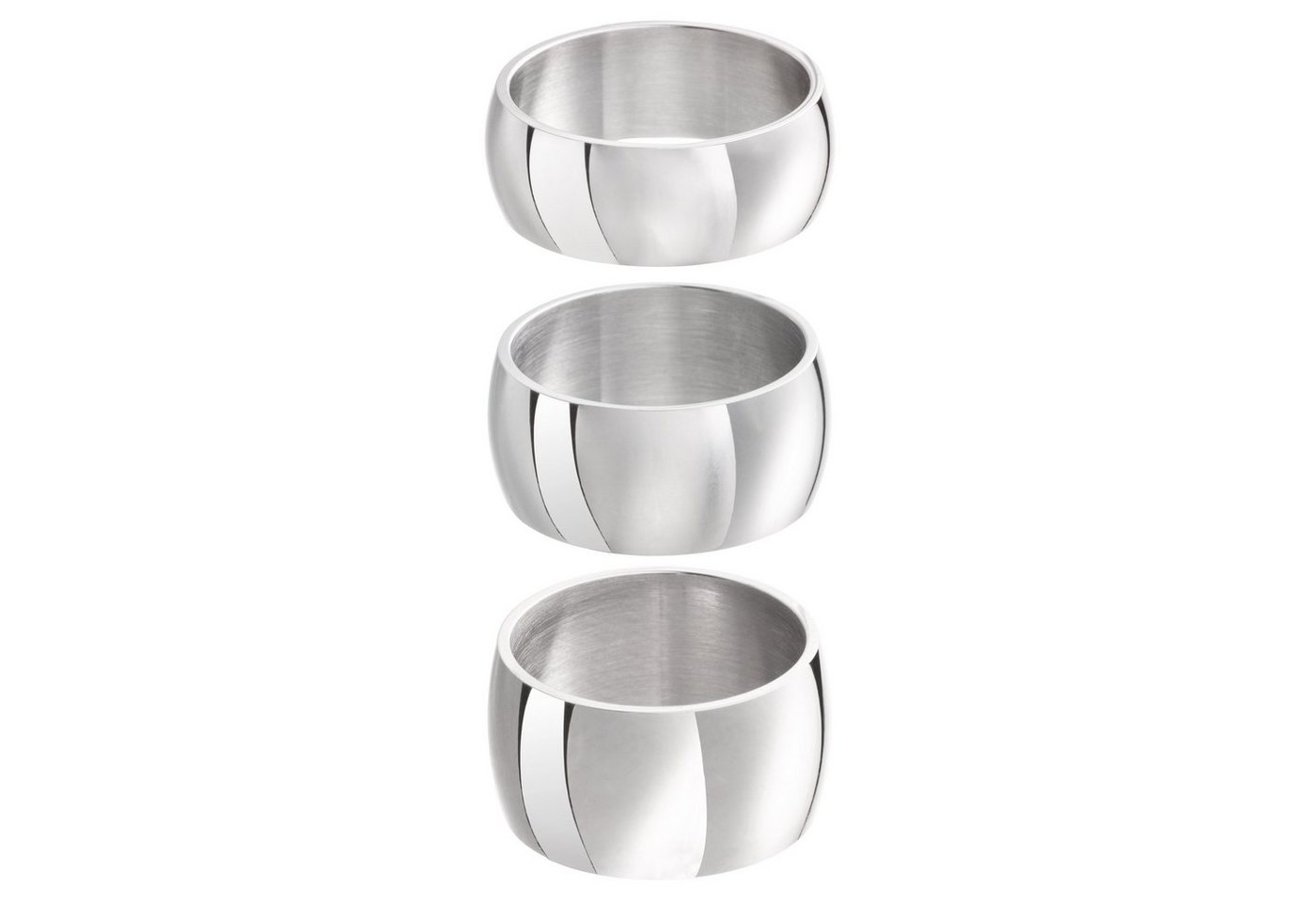meditoys Fingerring meditoys · Ring aus Edelstahl für Damen und Herren · Bandring 12 mm breit · Silber poliert, Made in Germany von meditoys