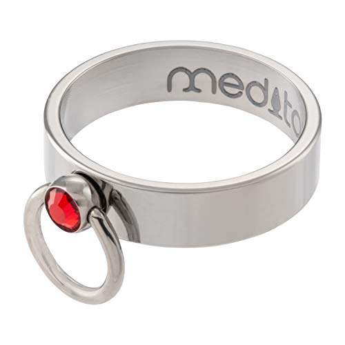 meditoys - 'Ring der O' mit Orginal geschliffenem Kristallglas "light siam" aus Wattens in Österreich Größe: 61 von meditoys