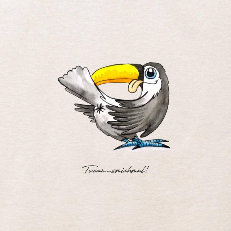 Punimals Tucan-Smichmal Shirt | Frecher Tucan Mit Witziger Attitüde Lustige Und Provokante Vogelkunst Für Freigeister von meetthePunimals