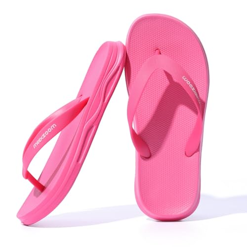 meexzoom Damen-Flip-Flops, bequem, gepolstert, zum Hineinschlüpfen, Strand-Sandalen für Damen, rutschfest, Himbeerrosa, 7.5-8 meexzoom Damen-Flip-Flops, bequem, gepolstert, zum Hineinschlüpfen, Strand-Sandalen für Damen, rutschfest, Himbeerrosa, 7.5-8 von meexzoom