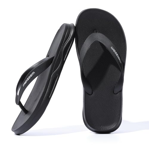 meexzoom Damen-Flip-Flops, bequem, gepolstert, zum Hineinschlüpfen, Strand-Sandalen für Damen, rutschfest, Schwarz, 5.5-6 meexzoom Damen-Flip-Flops, bequem, gepolstert, zum Hineinschlüpfen, Strand-Sandalen für Damen, rutschfest, Schwarz, 5.5-6 von meexzoom