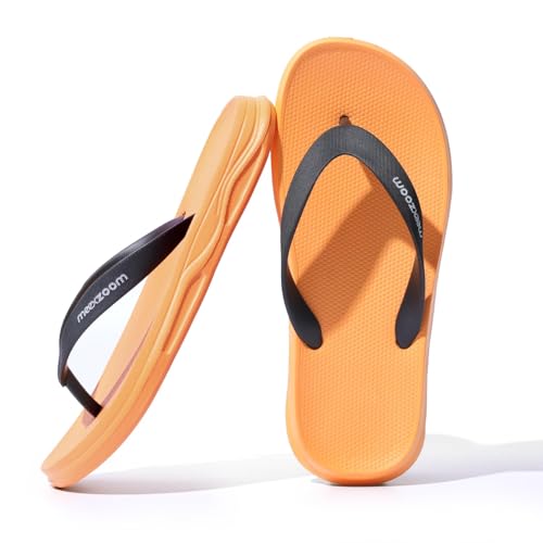 meexzoom Damen-Flip-Flops, bequem, gepolstert, zum Hineinschlüpfen, Strand-Sandalen für Damen, rutschfest, orange / schwarz, 6.5-7 meexzoom Damen-Flip-Flops, bequem, gepolstert, zum Hineinschlüpfen, Strand-Sandalen für Damen, rutschfest, orange / schwarz, 6.5-7 von meexzoom