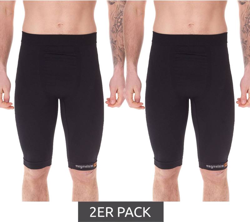 2er Sparpack megmeister Herren Kompressions-Shorts mit Body-Mapping-Belüftung Rad-Shorts Antibakteriell und Geruchshemmend Kompressions-Bekleidung BC31 Schwarz 2er Sparpack megmeister Herren Kompressions-Shorts mit Body-Mapping-Belüftung Rad-Shorts Antibakteriell und Geruchshemmend Kompressions-Bekleidung BC31 Schwarz von megmeister