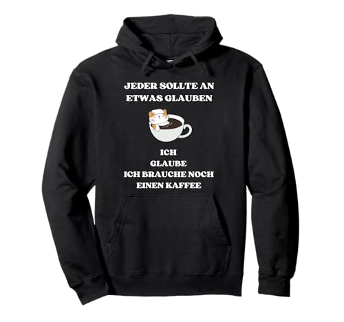 Kaffee Katze Job Arbeit Lustige Sprüche für Damen & Herren Pullover Hoodie von mehr Motive von Lustige Sprüchen für Jung & Alt