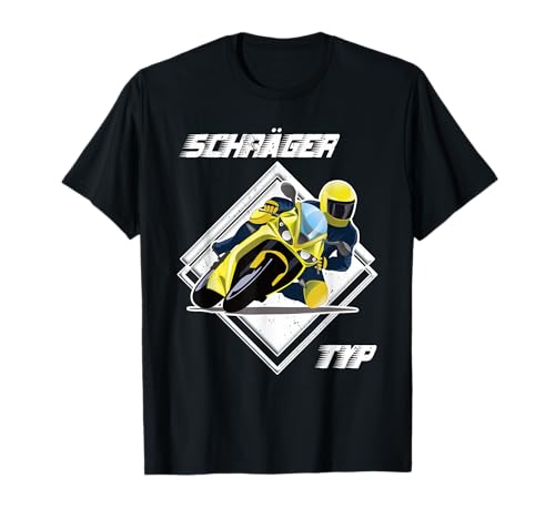 Motorradfahrer Schräger Typ Motorad Biker Für Damen & Herren T-Shirt von mehr Motive von Motorrad Sprüchen