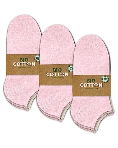 mehrstrumpf 8/12 Paar Kinder 100% Bio-Anbau Sneaker Socken ohne Naht Hautfreundliche Baumwolle (Modell: Biolivia) von mehrstrumpf