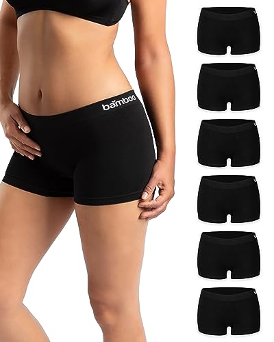 mehrstrumpf 3/6 Pack Damen Pantys Boxershorts Nahtlos aus Seidenweicher Bambusfaser (Modell: Loona) von mehrstrumpf