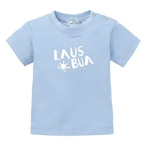 Bavariashop Baby T-Shirt mit Spruch Lausbua - 68/74 - blau von Bavariashop