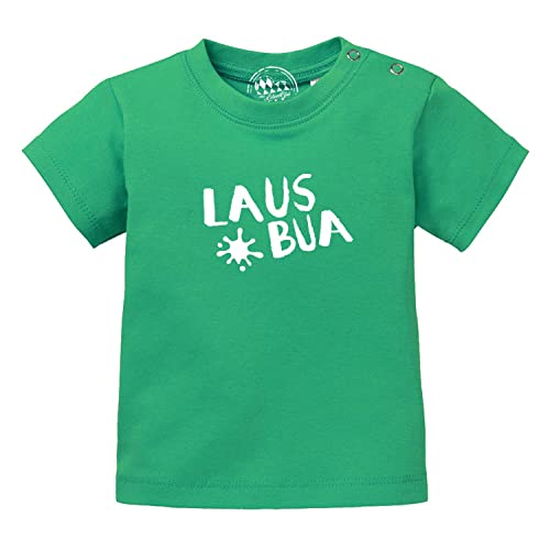 Bavariashop Baby T-Shirt mit Spruch Lausbua - 68/74 - grün von Bavariashop