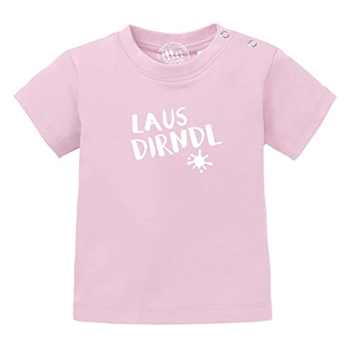 Bavariashop Baby T-Shirt mit Spruch Lausdirndl - 68/74 - rosa von Bavariashop