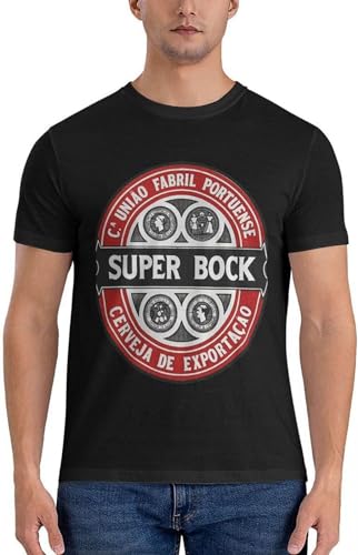 Super Bock Vintage T-Shirt T-Shirt t Shirts for Men Cotton Graphic t Shirt Black L von meiguixing