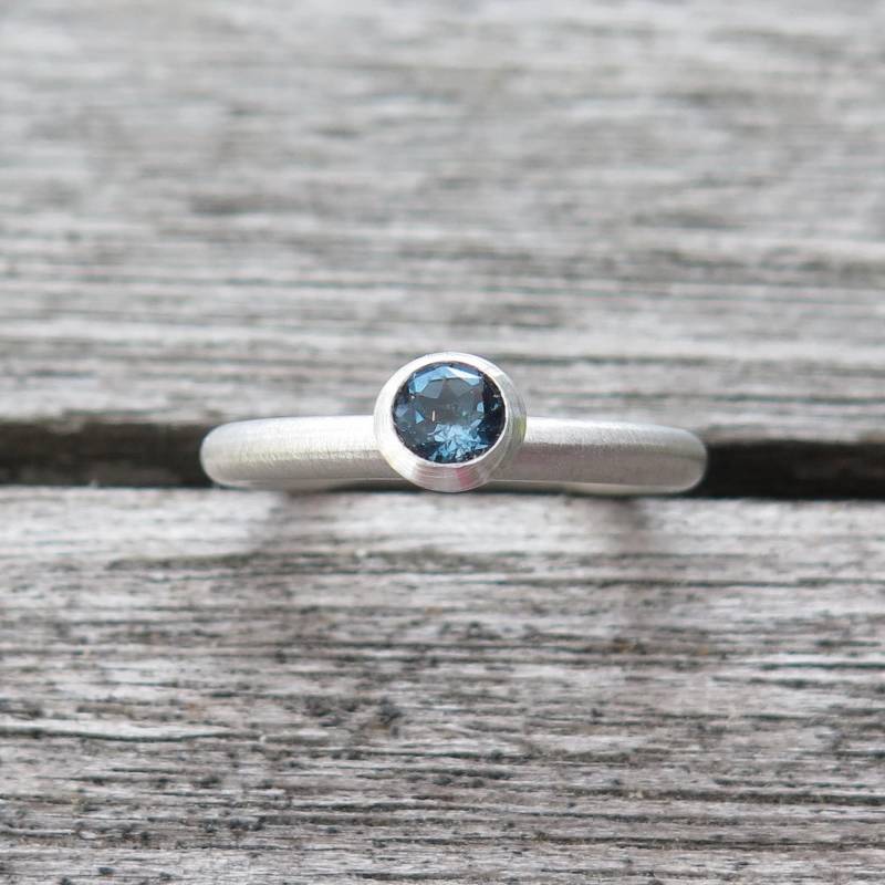 3 Dicke Stapelringe 925 Silber Neon Apatit Iolth Topas Kombinierbar von meinWerkk