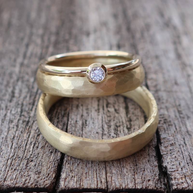 585 Eheringe Mit Brillant Vorsteckring Verlobungsring von meinWerkk