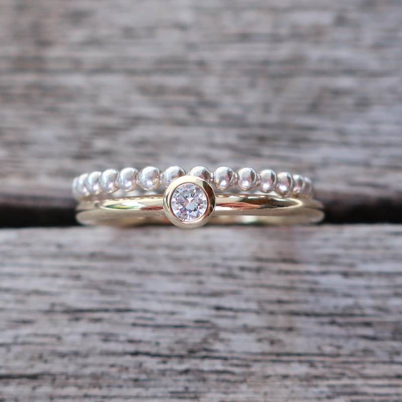 Gold Ringe Kugelring 2 Mm Ring Mit Diamant Verlobungsring Gold Ringe Kugelring 2 Mm Ring Mit Diamant Verlobungsring von meinWerkk