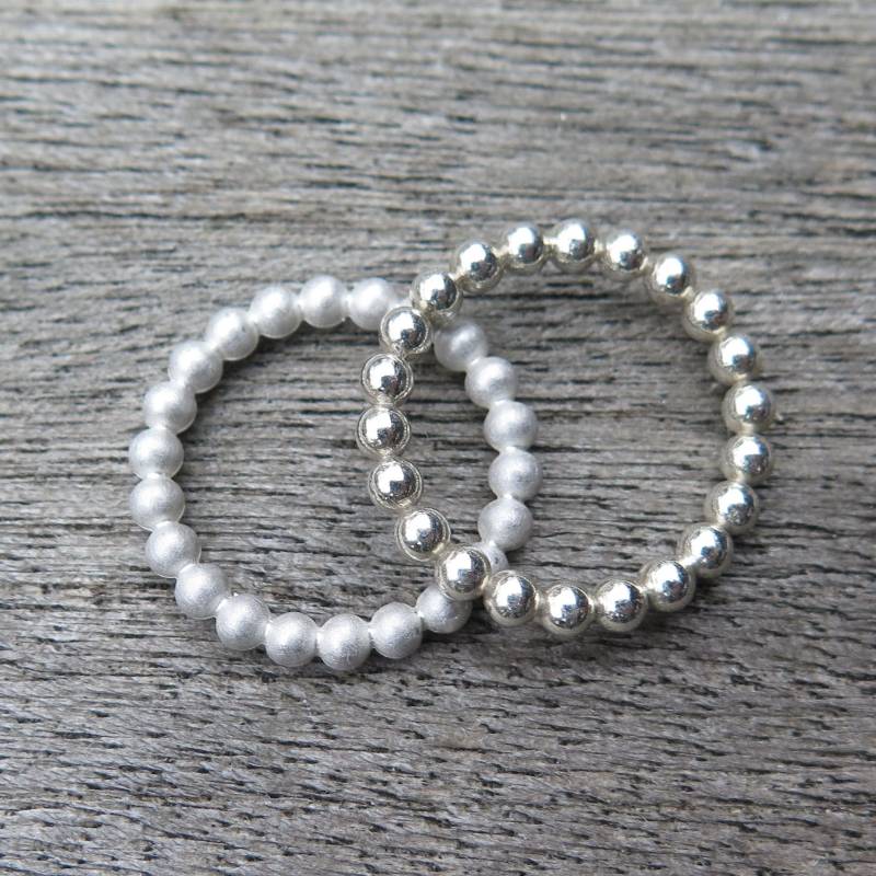 Kugelring 925 Silber Stapelring 3 Mm Glänzend von meinWerkk